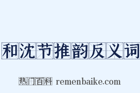 和沈节推韵反义词是什么意思的图片